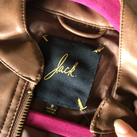 Brown Pleather Jacket - Picture 6 of 6